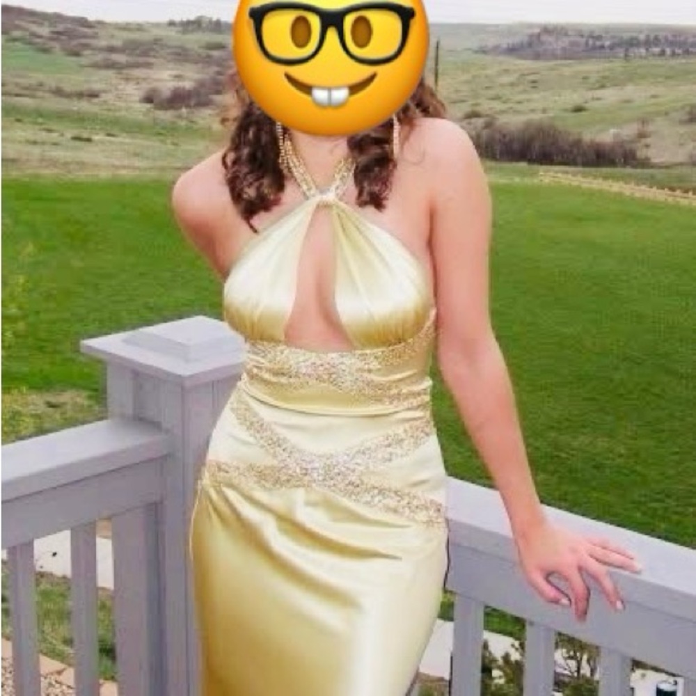 Elegant Gold Prom Dress